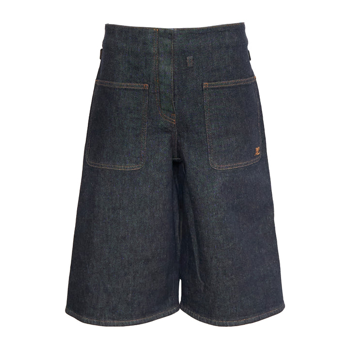 Courrèges Denim Back Panel Bermuda Shorts – Available at Club 21, Official Retailer in Singapore, Malaysia & Thailand with Global Shipping Online