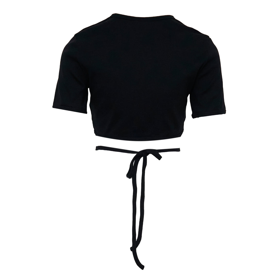 Courrèges Ribbon Cut Out Contrast T-Shirt – Available at Club 21, Official Retailer in Singapore, Malaysia & Thailand with Global Shipping Online