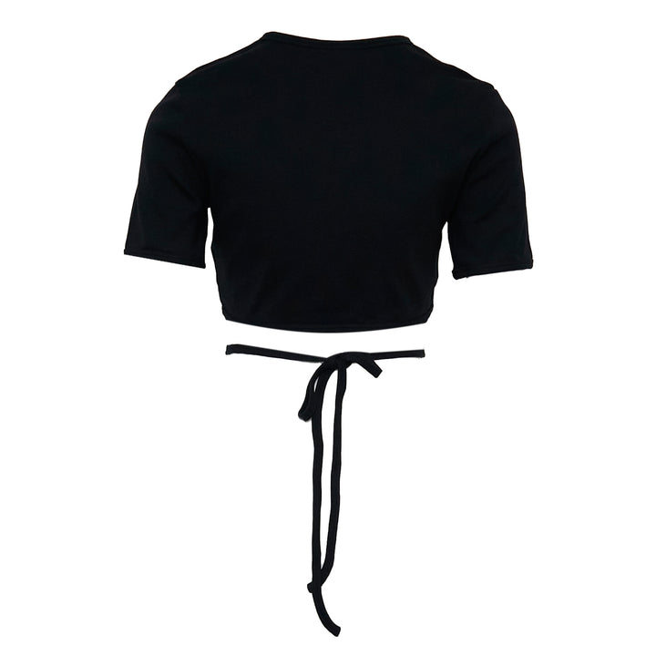 Courrèges Ribbon Cut Out Contrast T-Shirt – Available at Club 21, Official Retailer in Singapore, Malaysia & Thailand with Global Shipping Online