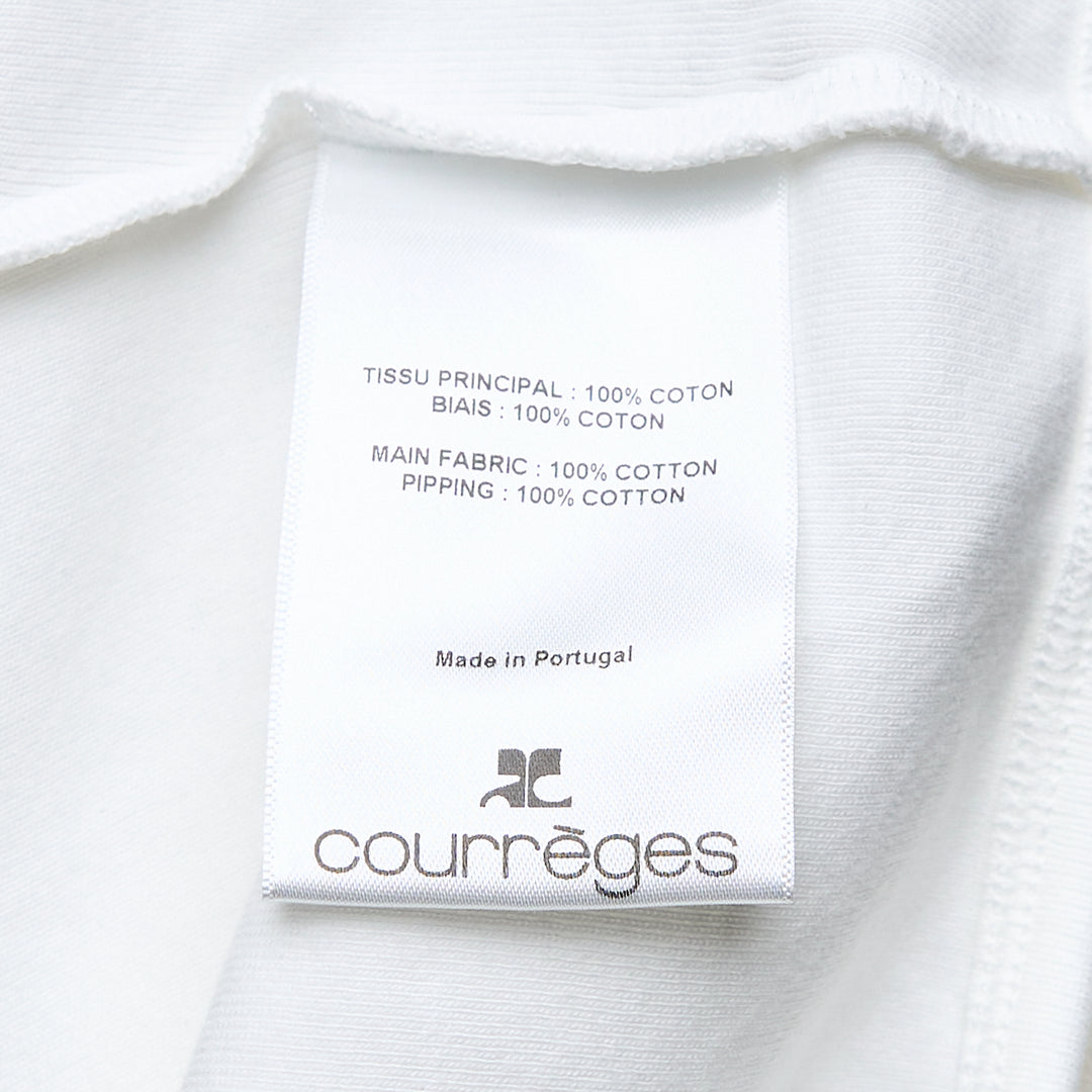 Courrèges Ribbon Cut Out Contrast T-Shirt – Available at Club 21, Official Retailer in Singapore, Malaysia & Thailand with Global Shipping Online