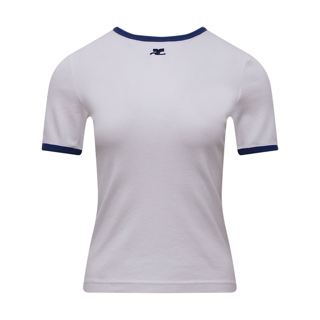 Courrèges Signature Contrast T-Shirt – Available at Club 21, Official Retailer in Singapore, Malaysia & Thailand with Global Shipping Online
