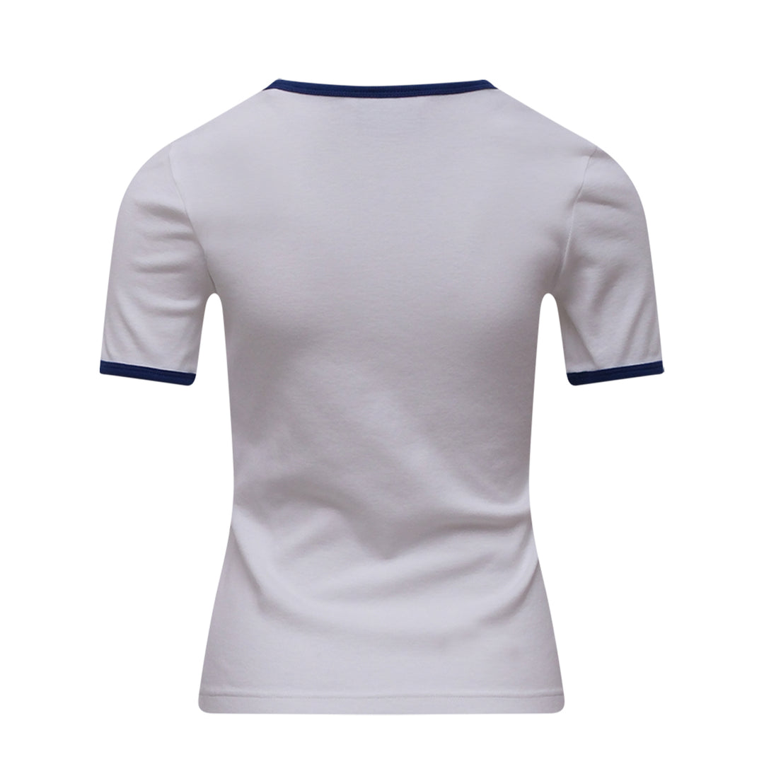 Courrèges Signature Contrast T-Shirt – Available at Club 21, Official Retailer in Singapore, Malaysia & Thailand with Global Shipping Online