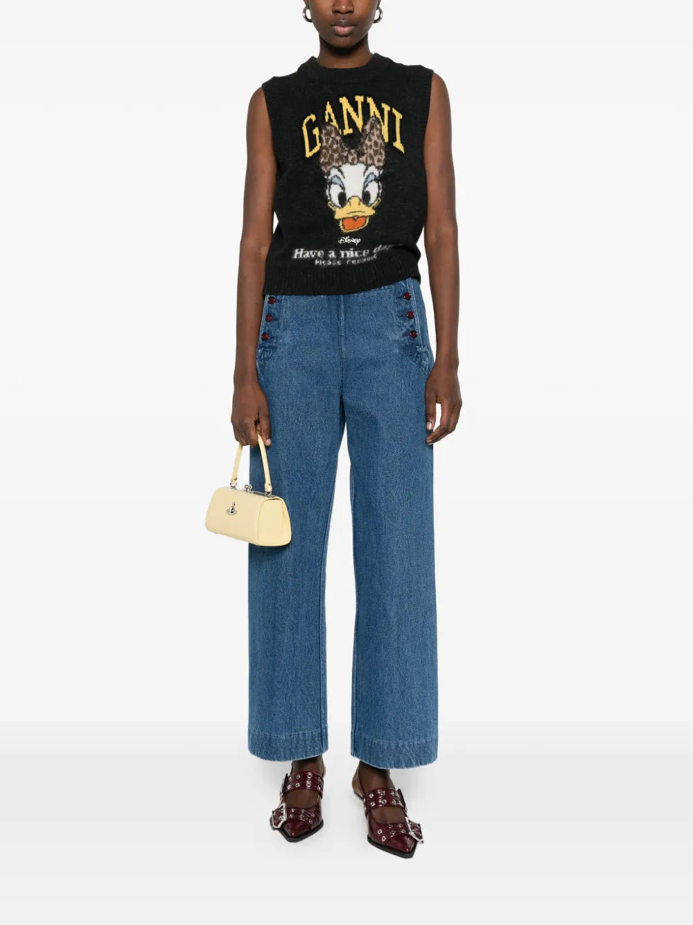 Graphic Wool Vest Daisy