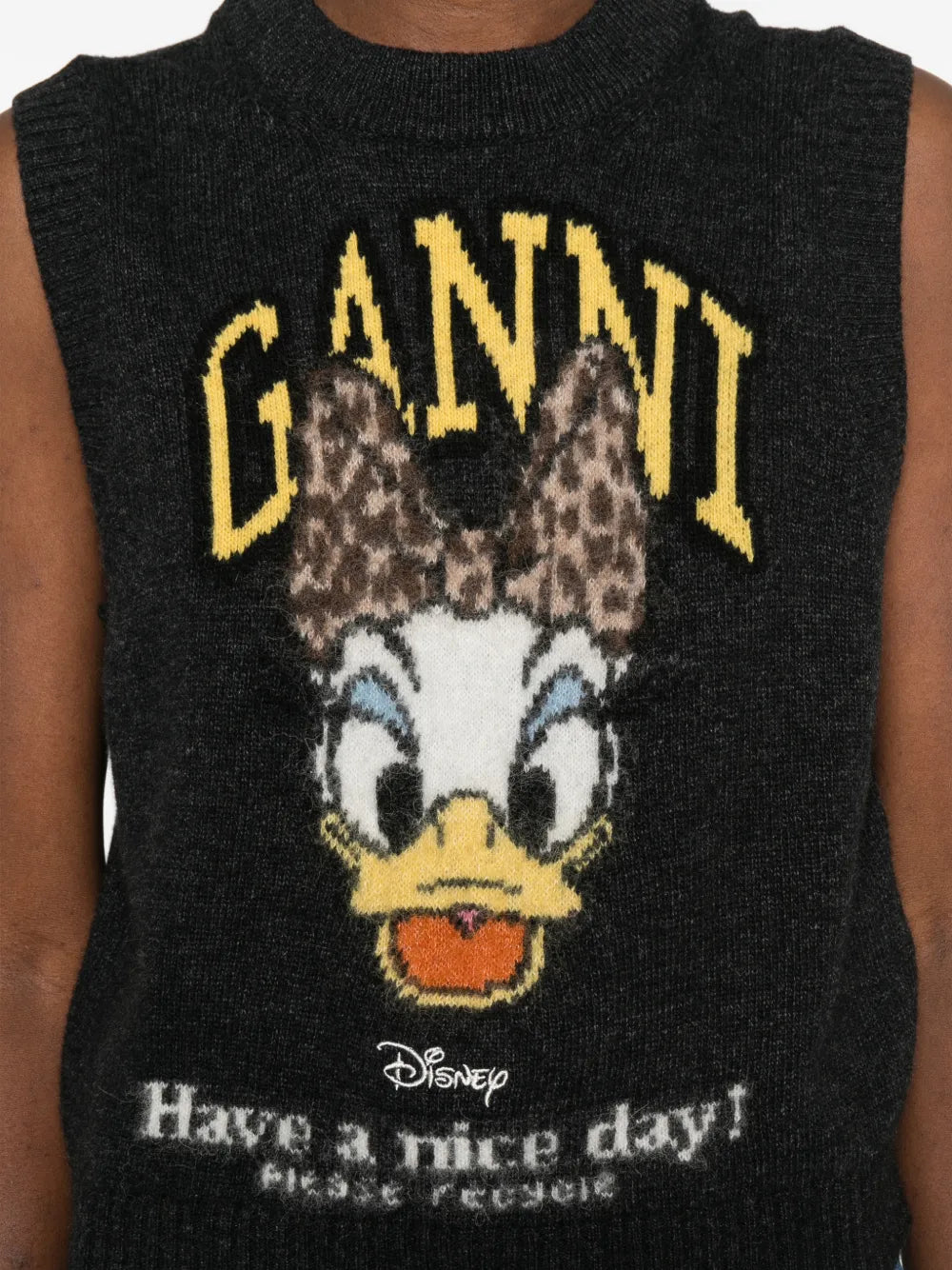 Graphic Wool Vest Daisy