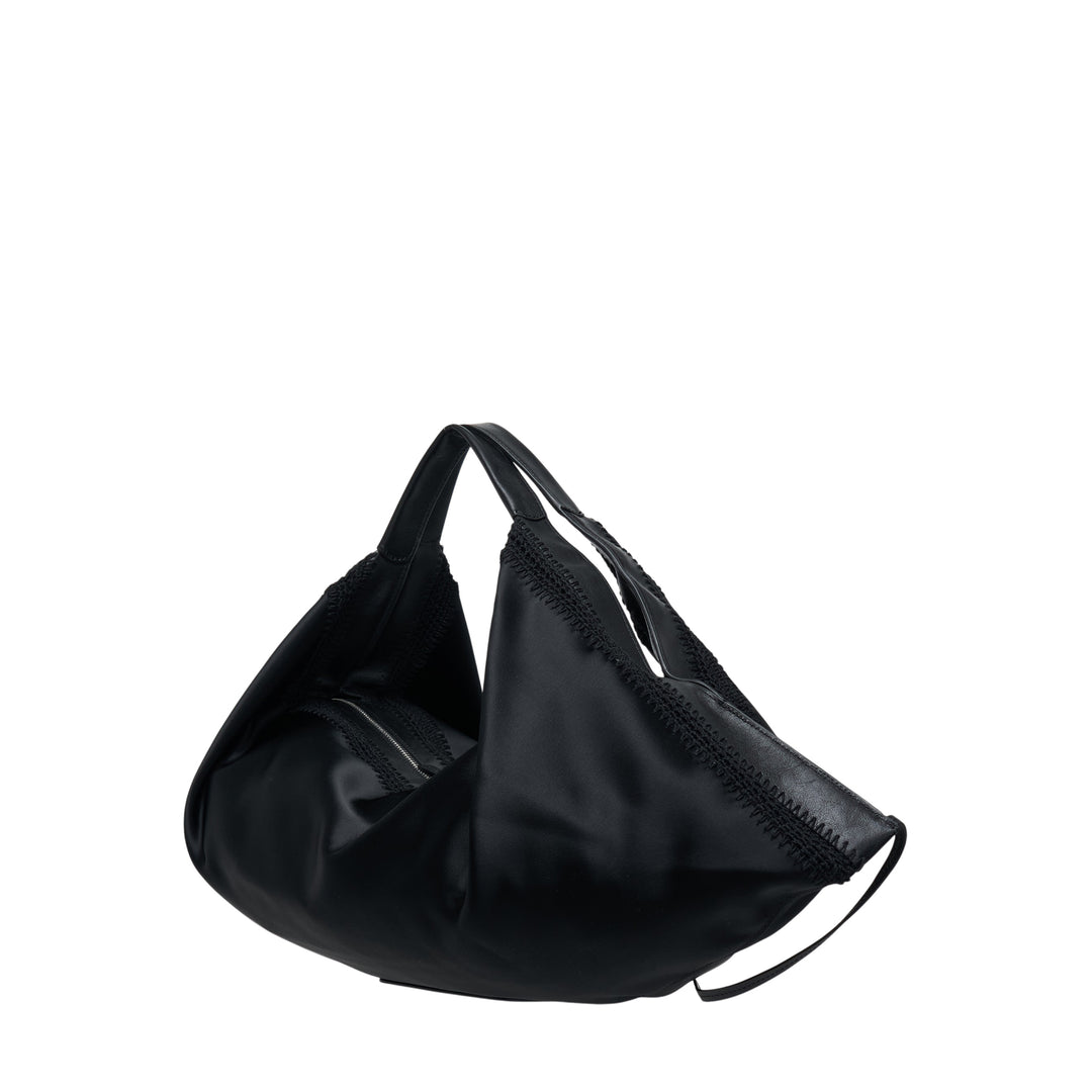 Structured Satin Luna Medium Bag
