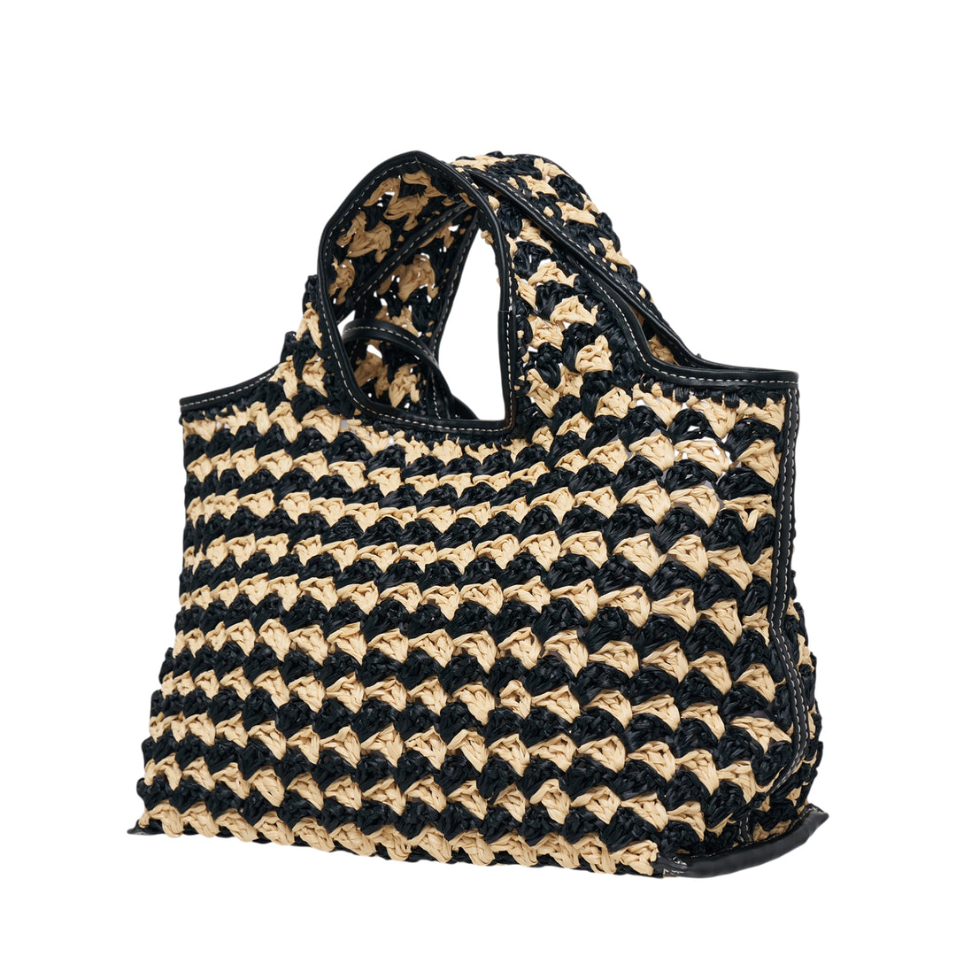Crochet Raffia Mini Market Tote