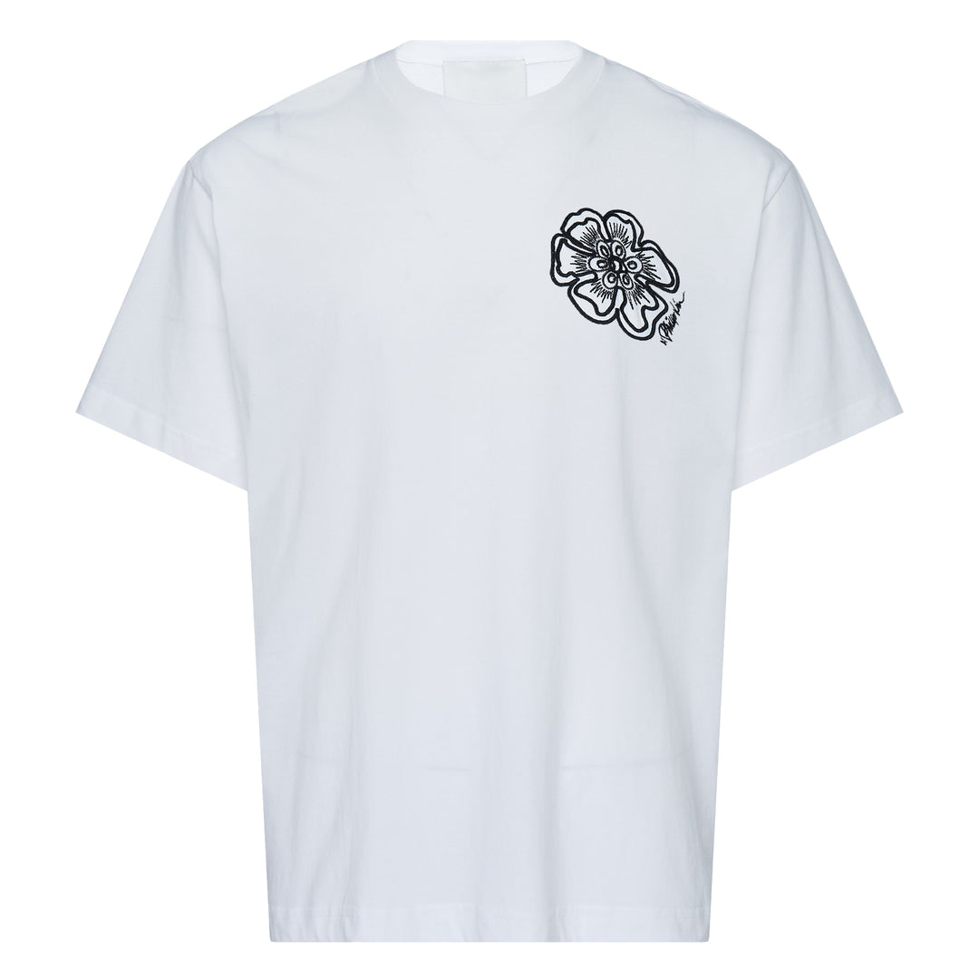 3.1 Phillip Lim Flower Embroidered T-Shirt – Available at Club 21, Official Retailer in Singapore, Malaysia & Thailand with Global Shipping Online