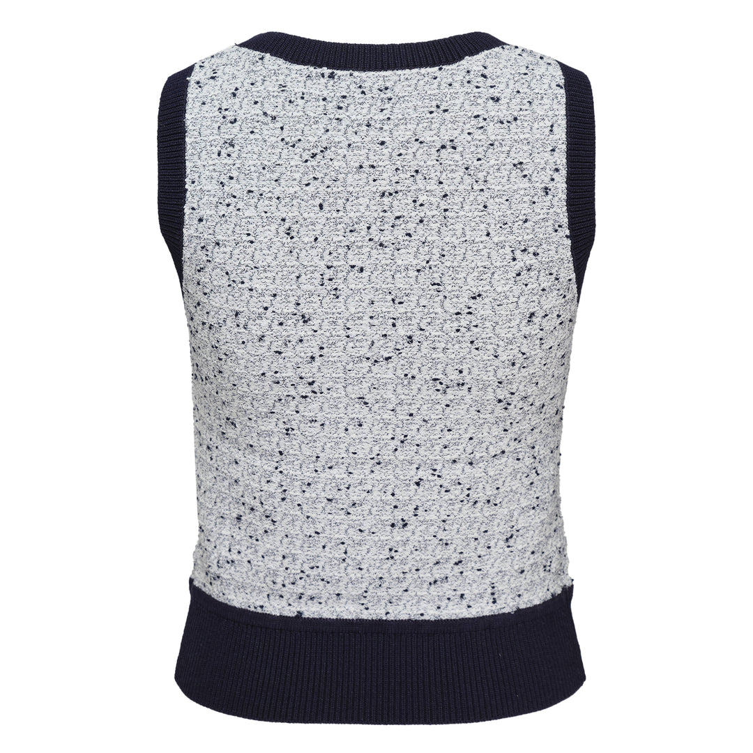 Tweed Bouclé Scoop Neck Tank
