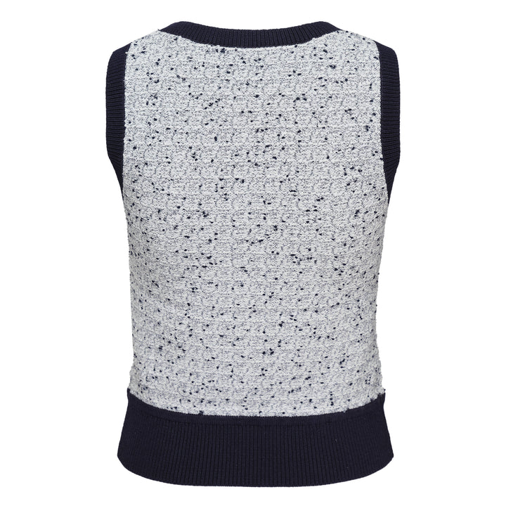 Tweed Bouclé Scoop Neck Tank