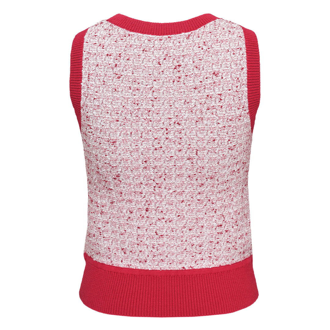Tweed Boucle Scoop Neck Tank