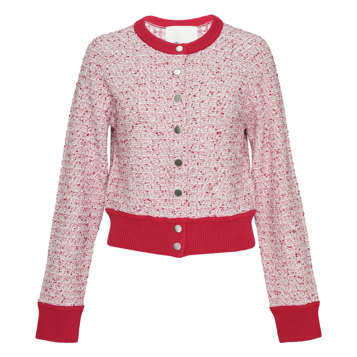 Long Sleeve Crew Neck Raglan Cardigan