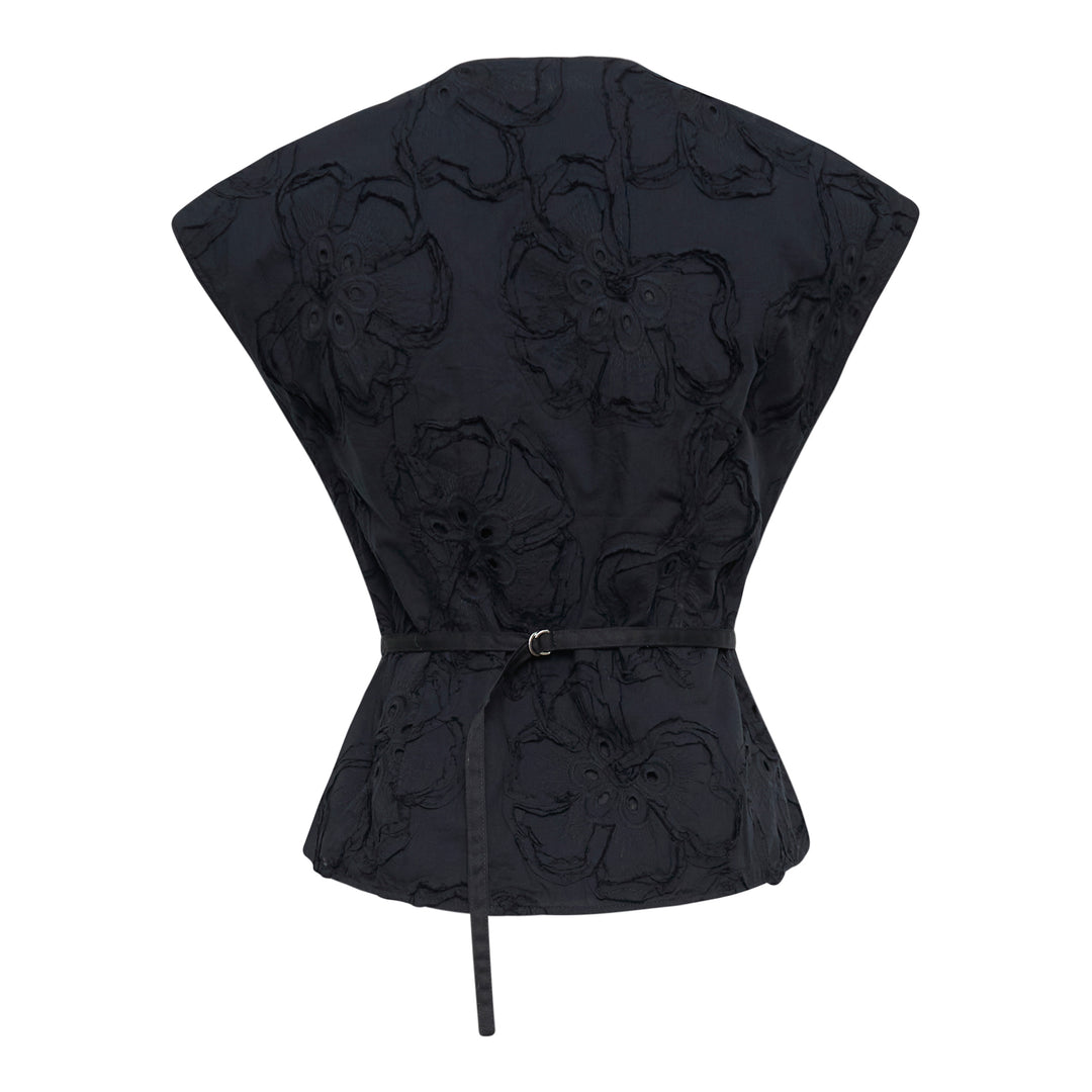 3.1 Phillip Lim 3D Flower Embroidered Cap Sleeve Top – Available at Club 21, Official Retailer in Singapore, Malaysia & Thailand with Global Shipping Online