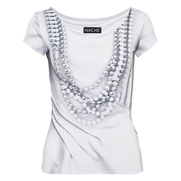 Pearl Necklace Printed T-Shirt