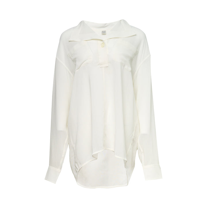 Overlapping Collar Blouse