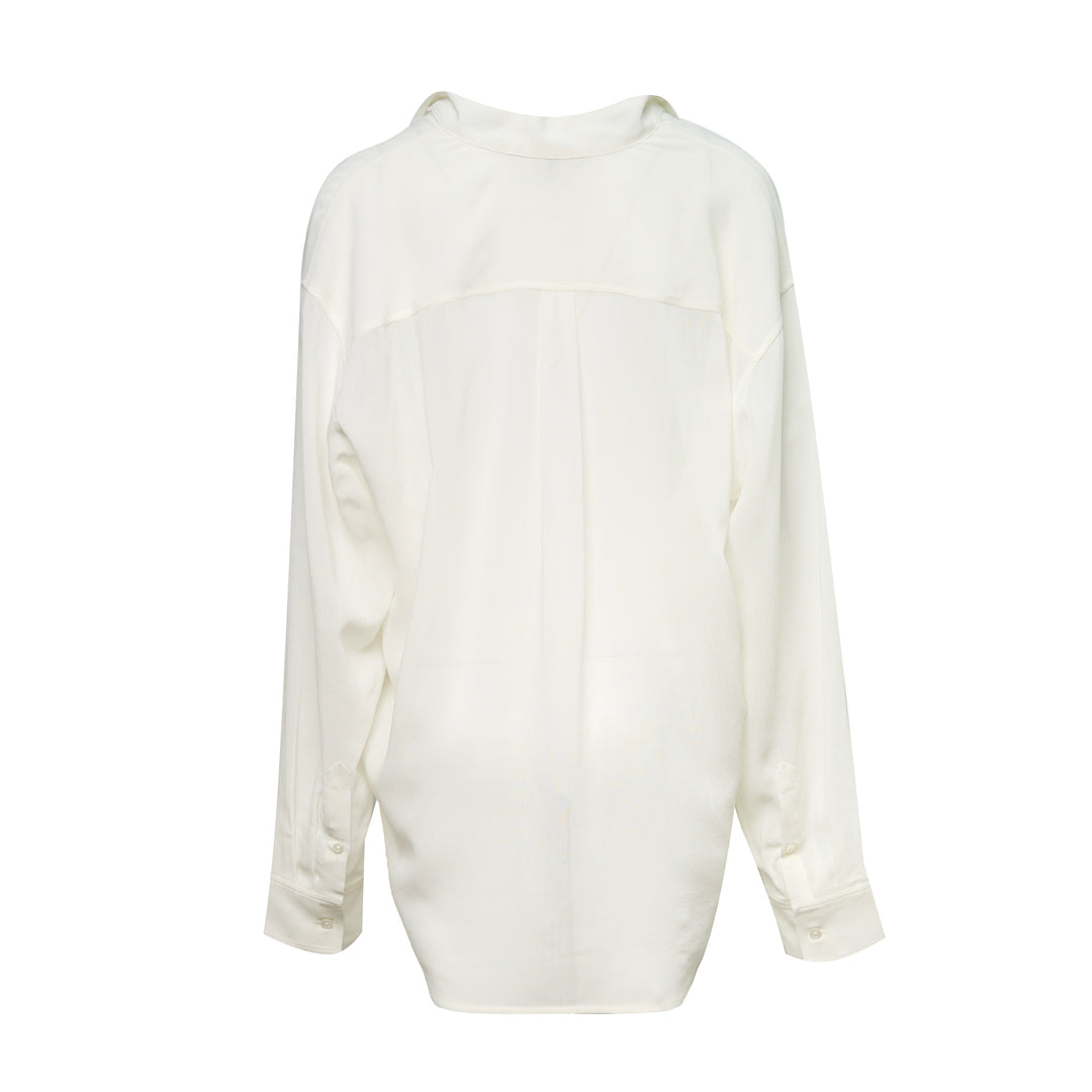 Overlapping Collar Blouse