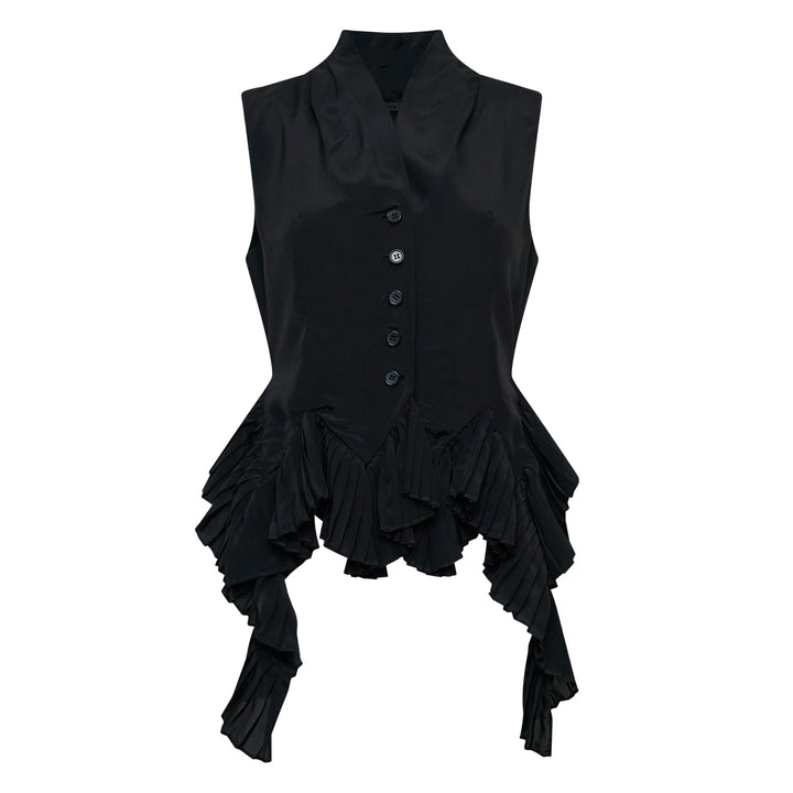 YCH Pleated Asymmetrical-Hem Vest – Available at Club 21, Official Retailer in Singapore, Malaysia & Thailand with Global Shipping Online