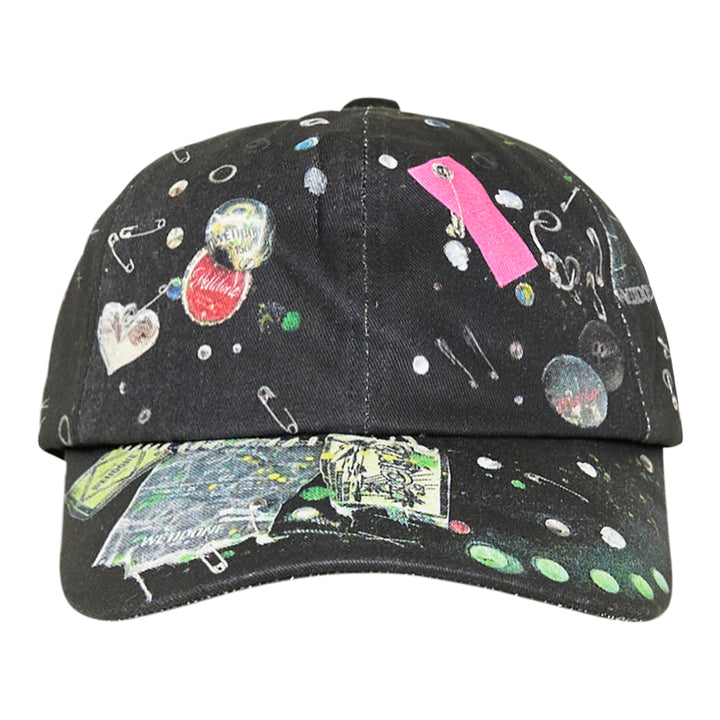 We11done Black Trompe-L'Oeil Printed Cap – Available at Club 21, Official Retailer in Singapore, Malaysia & Thailand with Global Shipping Online