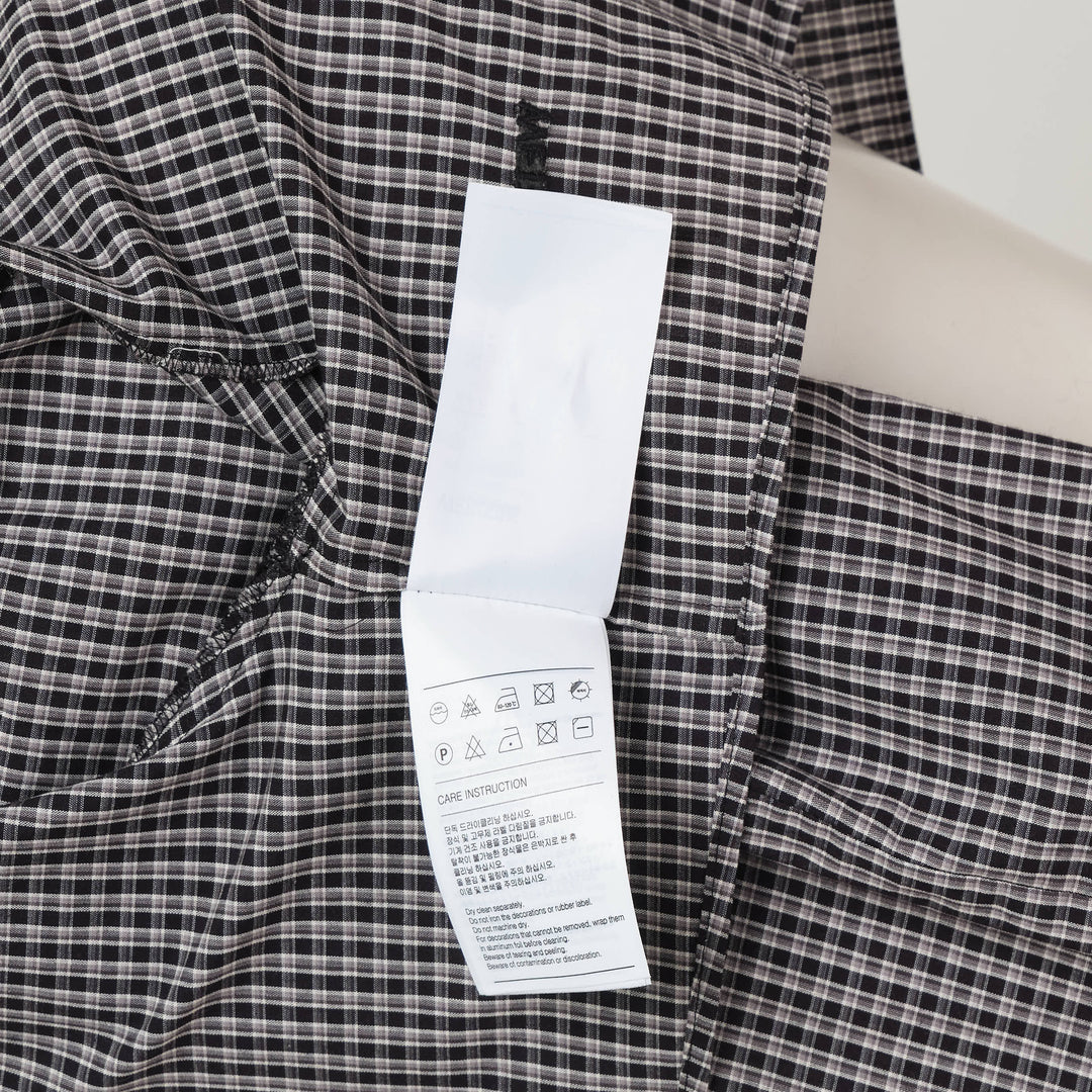 We11done Black Check Cropped Shirt – Available at Club 21, Official Retailer in Singapore, Malaysia & Thailand with Global Shipping Online