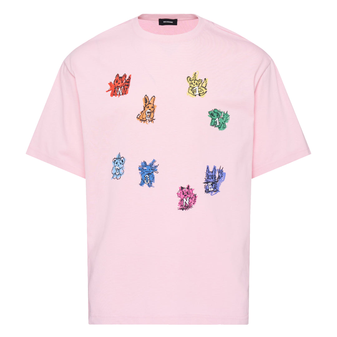 Pink Sticker Monster T-Shirt