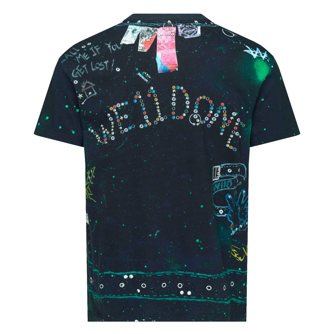 Black Trompe-L'Oeil Pierced T-Shirt
