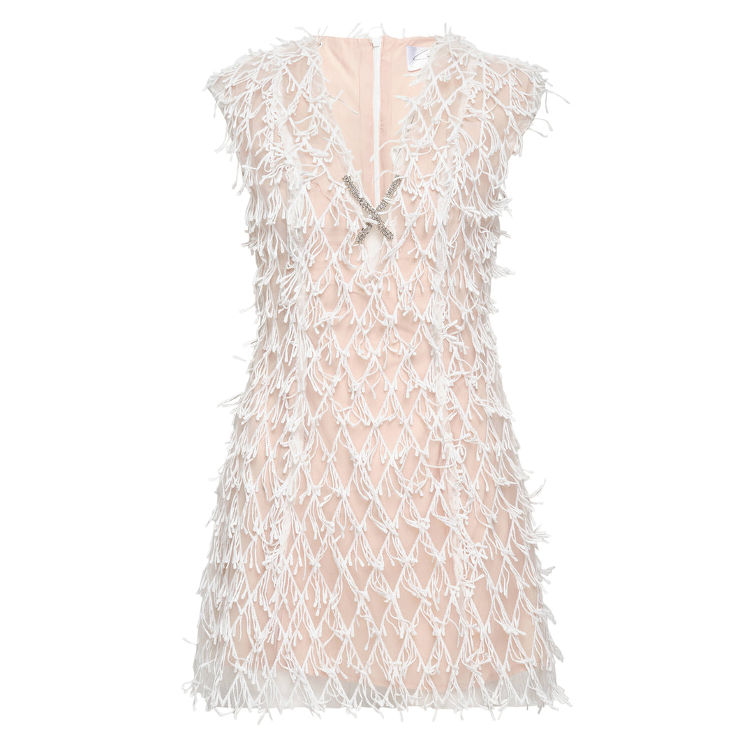 Feather Embellished Dress