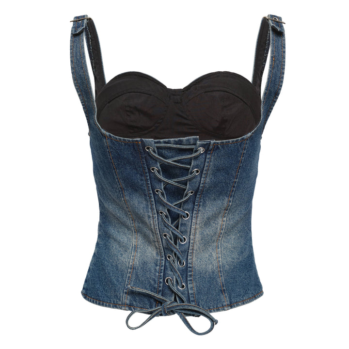 Denim Corset Top