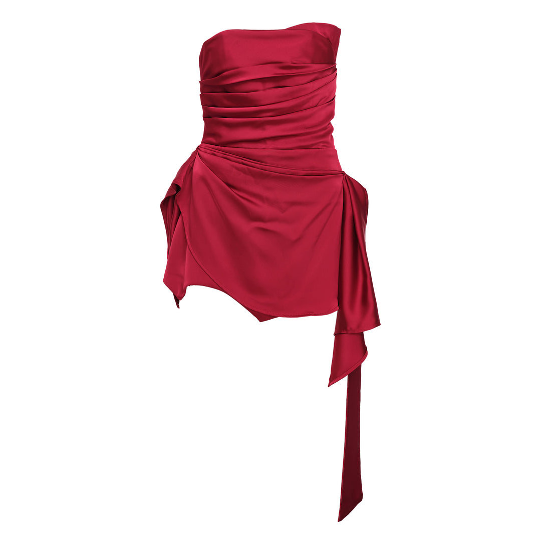 Strapless Ruched Dress