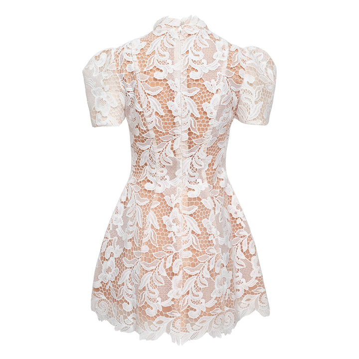 White Lace Mini Dress