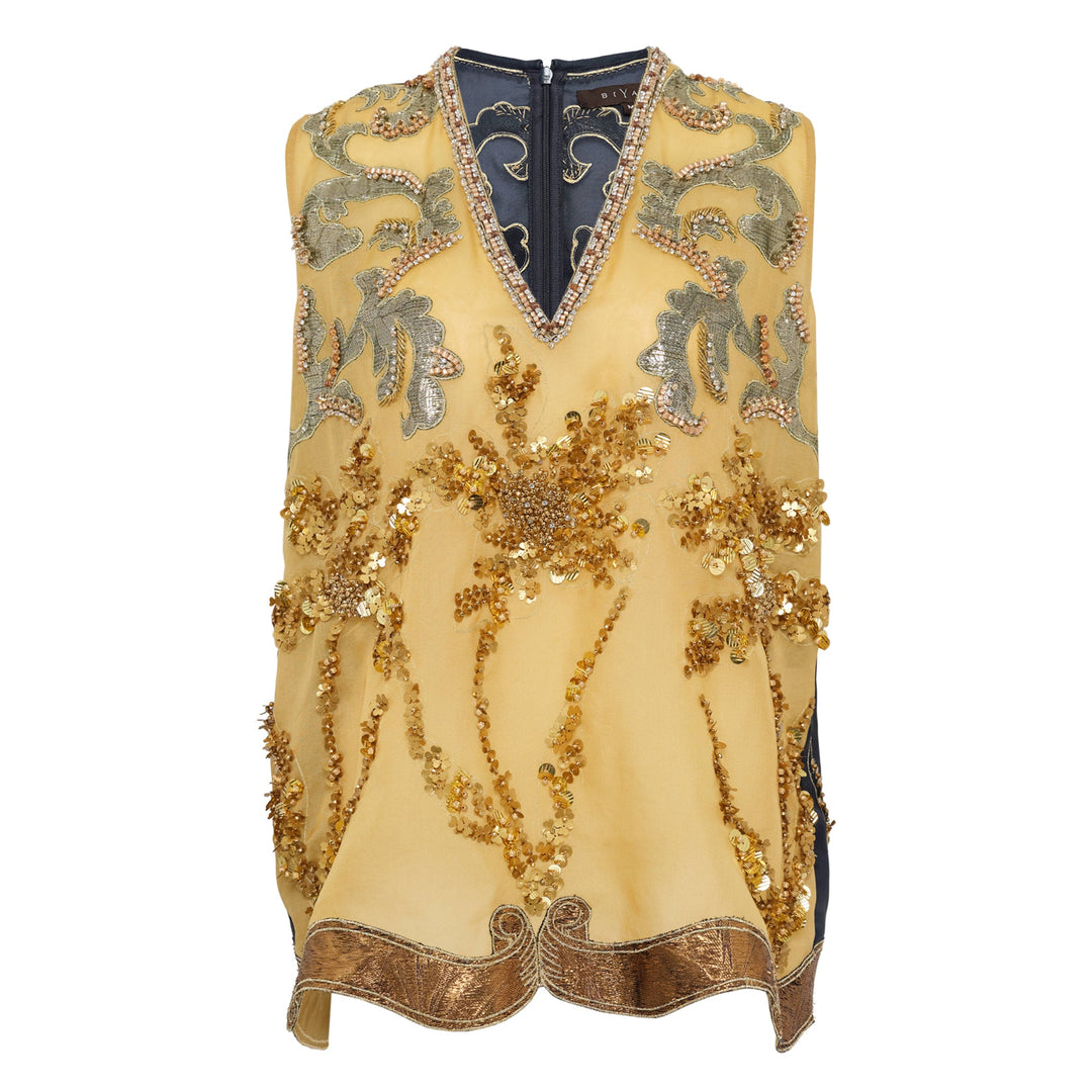 Embellished Duo Tone Organza Top