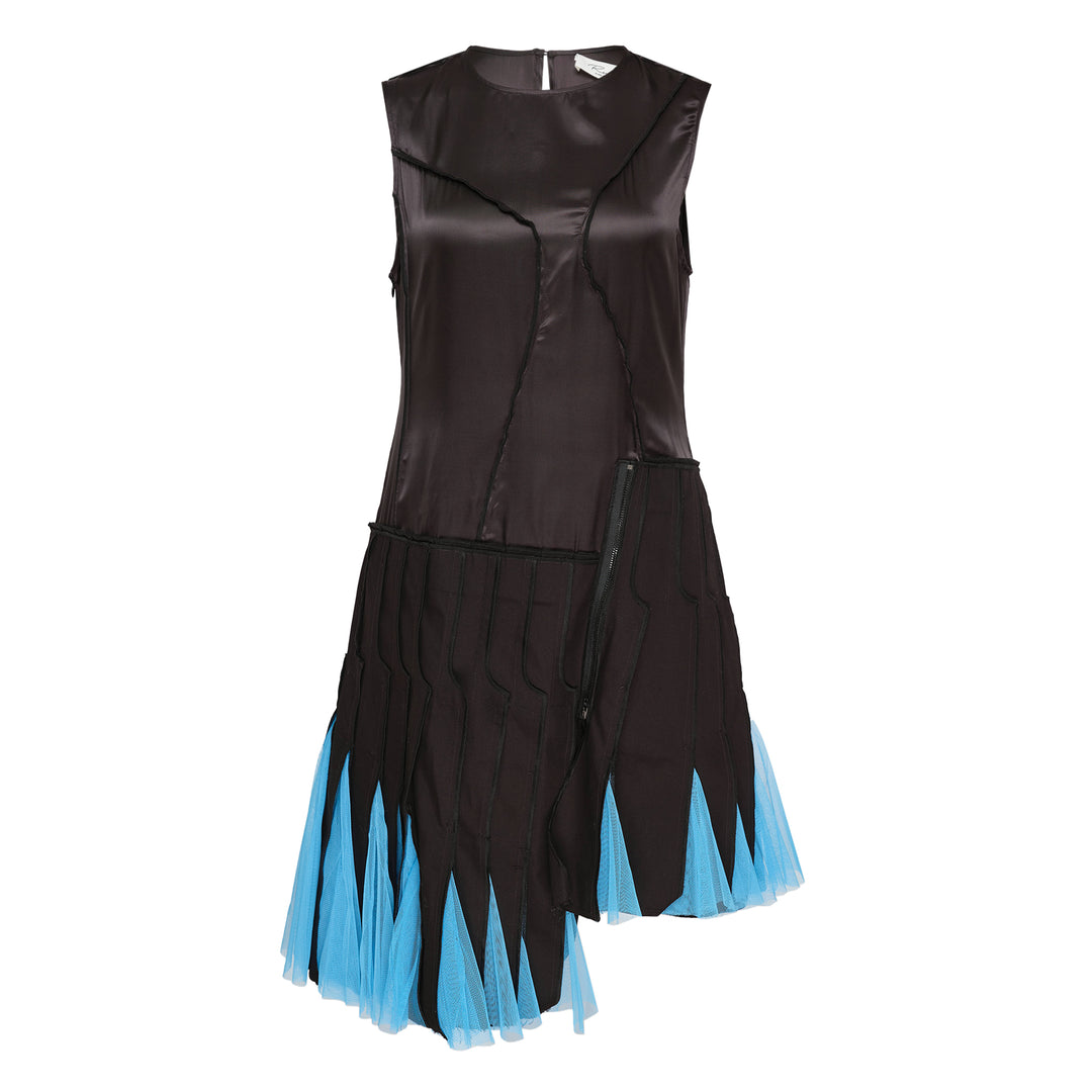 Caroline Hu Black Blue Exposed Lining Dress – Available at Club 21, Official Retailer in Singapore, Malaysia & Thailand with Global Shipping Online