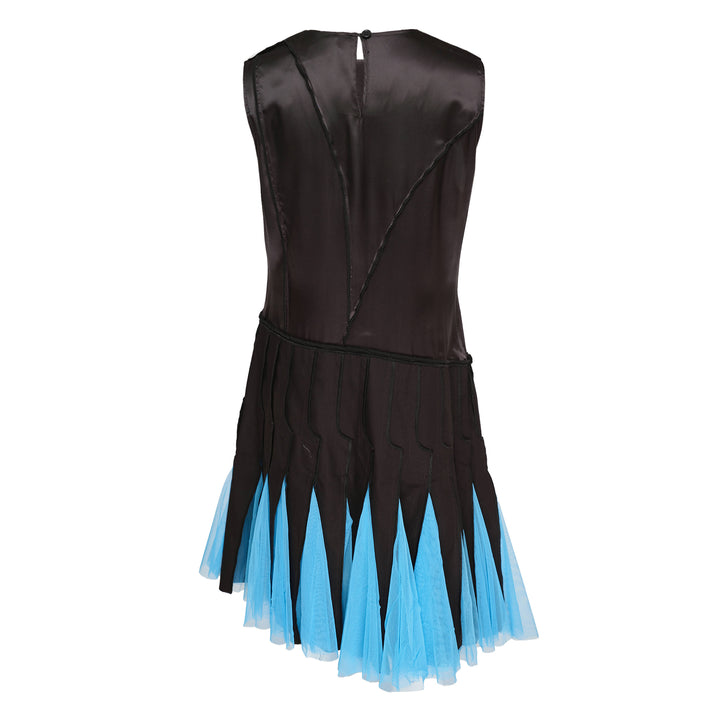 Caroline Hu Black Blue Exposed Lining Dress – Available at Club 21, Official Retailer in Singapore, Malaysia & Thailand with Global Shipping Online