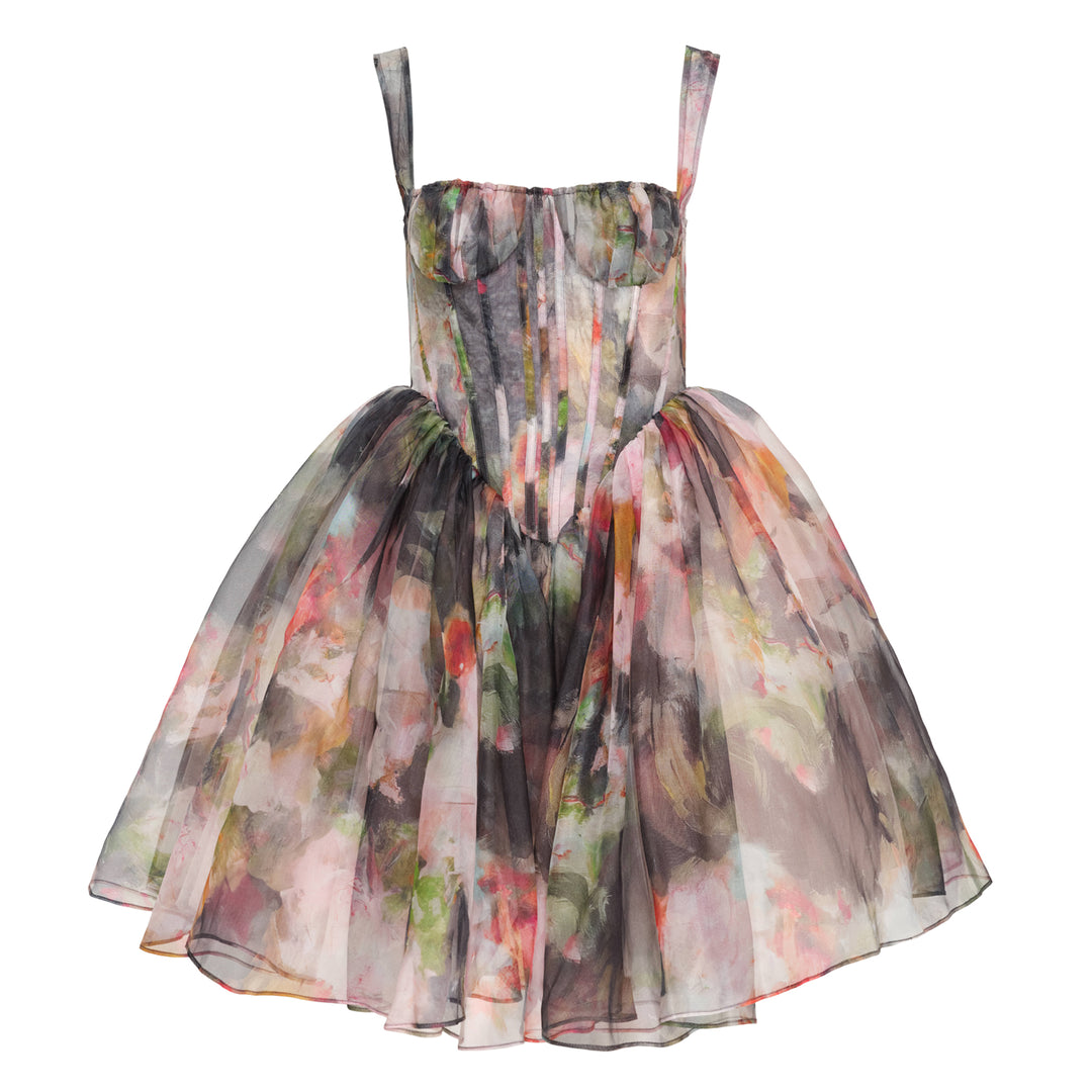 Caroline Hu Pink Print Organza Mini Dress – Available at Club 21, Official Retailer in Singapore, Malaysia & Thailand with Global Shipping Online