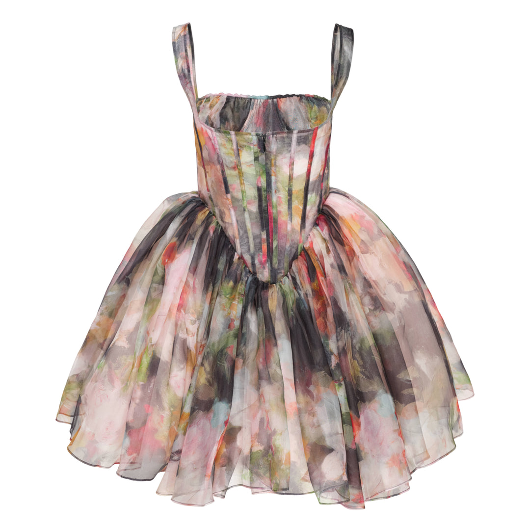 Caroline Hu Pink Print Organza Mini Dress – Available at Club 21, Official Retailer in Singapore, Malaysia & Thailand with Global Shipping Online