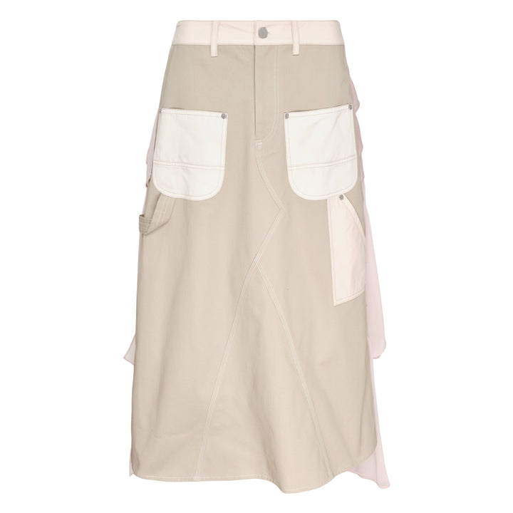 Caroline Hu Khaki Pink Collage Ruffle Skirt – Available at Club 21, Official Retailer in Singapore, Malaysia & Thailand with Global Shipping Online