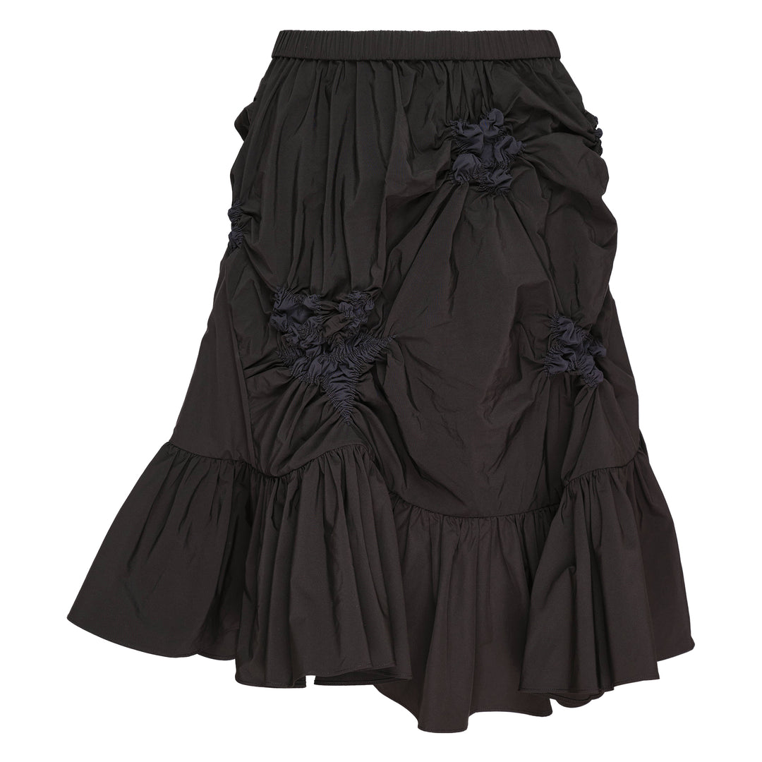 Caroline Hu Black Elastic Ruching Mini Skirt – Available at Club 21, Official Retailer in Singapore, Malaysia & Thailand with Global Shipping Online