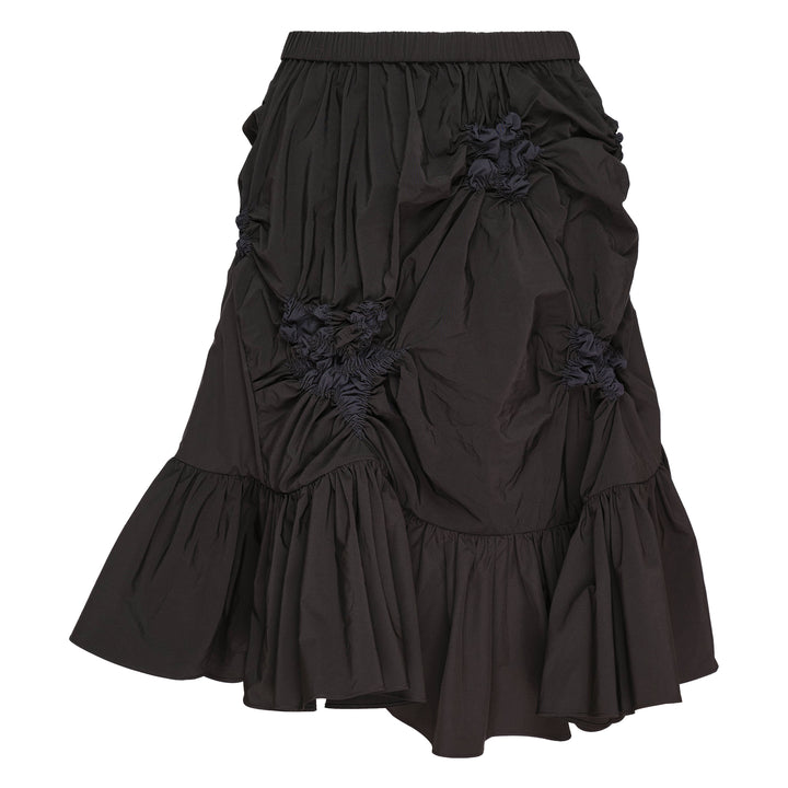 Caroline Hu Black Elastic Ruching Mini Skirt – Available at Club 21, Official Retailer in Singapore, Malaysia & Thailand with Global Shipping Online