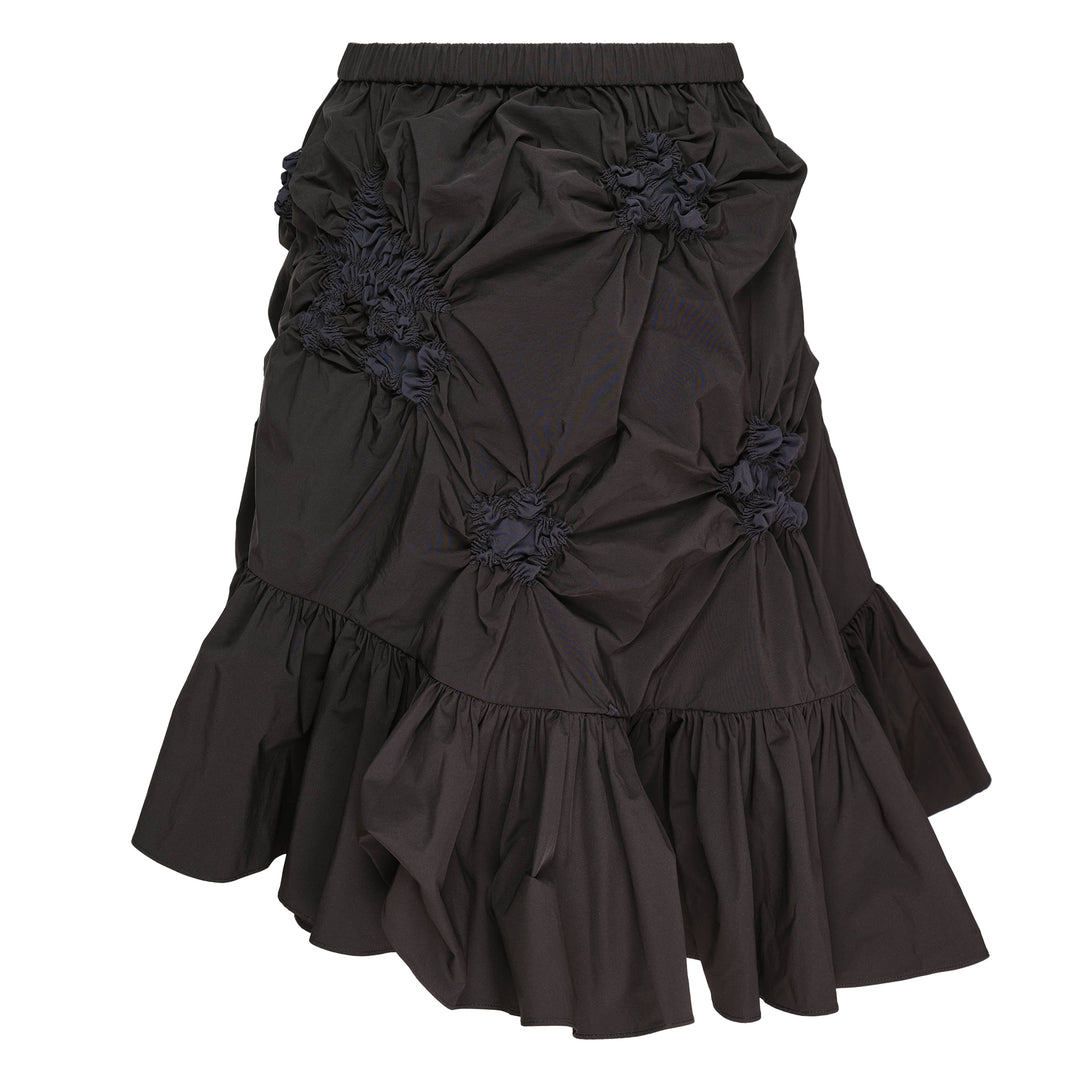 Caroline Hu Black Elastic Ruching Mini Skirt – Available at Club 21, Official Retailer in Singapore, Malaysia & Thailand with Global Shipping Online