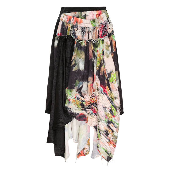 Caroline Hu Pink Print Slashing Layered Skirt – Available at Club 21, Official Retailer in Singapore, Malaysia & Thailand with Global Shipping Online
