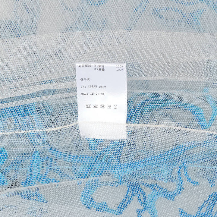 Caroline Hu Blue Floral Embroidered Tulle Skirt – Available at Club 21, Official Retailer in Singapore, Malaysia & Thailand with Global Shipping Online