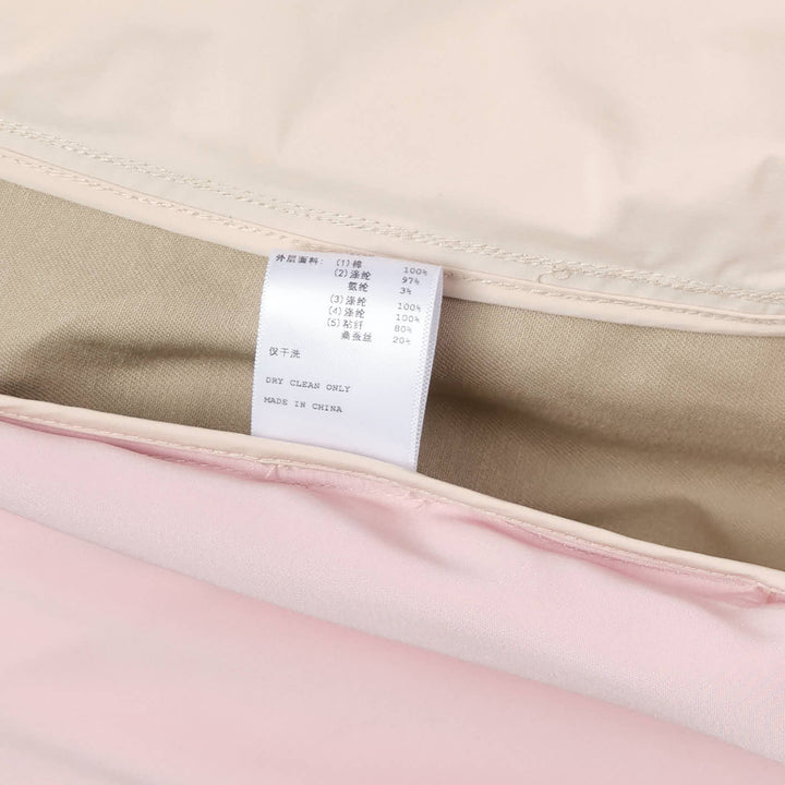 Caroline Hu Khaki Pink Collage Draped Hoodie – Available at Club 21, Official Retailer in Singapore, Malaysia & Thailand with Global Shipping Online