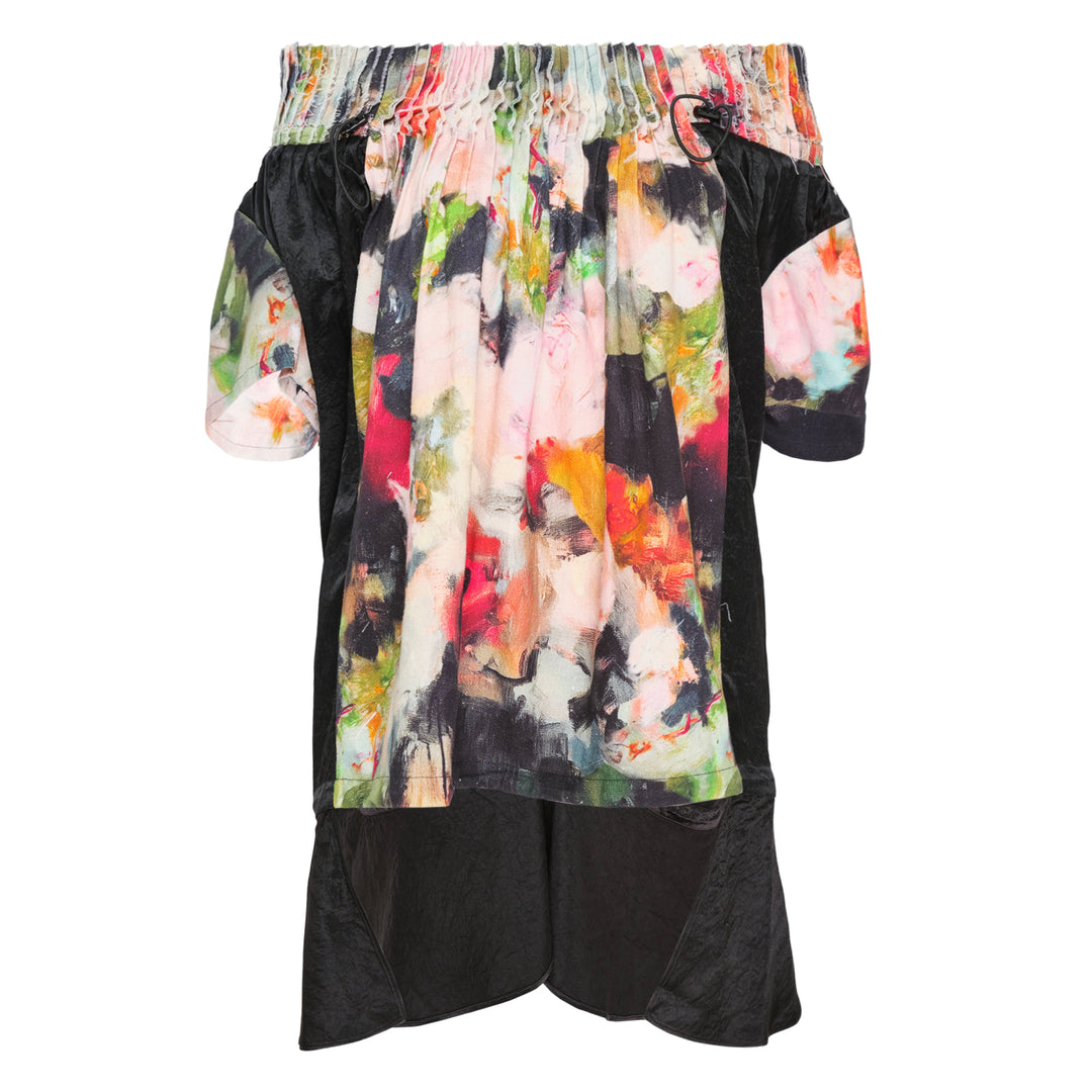 Caroline Hu Pink Print Slashing Ruching Top – Available at Club 21, Official Retailer in Singapore, Malaysia & Thailand with Global Shipping Online