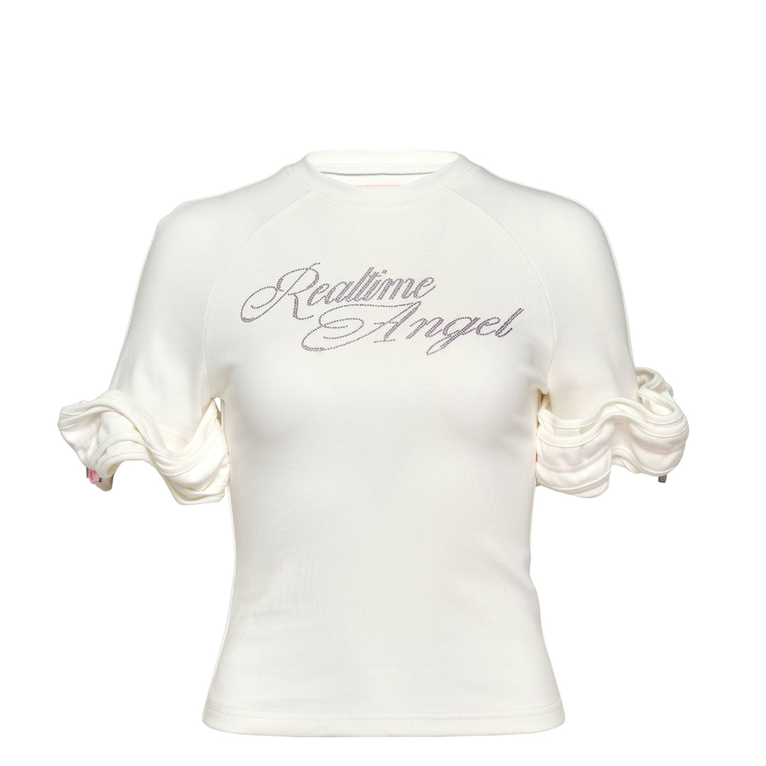 Realtime Angel Ruffle Cuff Tee