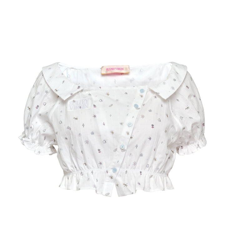 The Infinitesimal Printed Puff Blouse