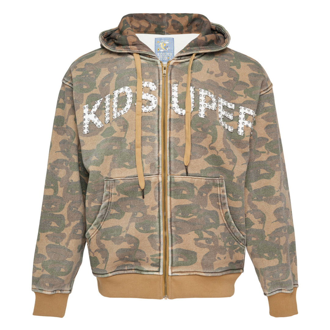 KidSuper Studios Dark Green Face Camo Hoodie – Available at Club 21, Official Retailer in Singapore, Malaysia & Thailand with Global Shipping Online