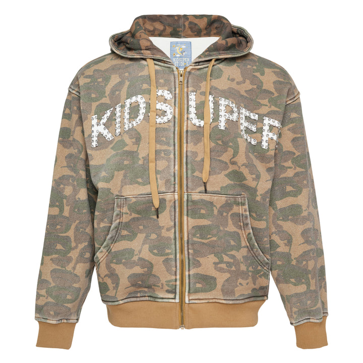 KidSuper Studios Dark Green Face Camo Hoodie – Available at Club 21, Official Retailer in Singapore, Malaysia & Thailand with Global Shipping Online