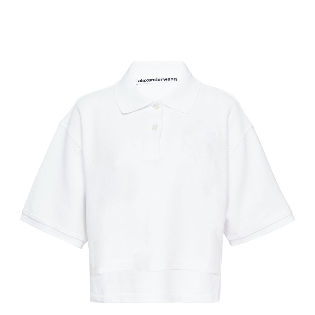 Oversized High-Low Polo Top