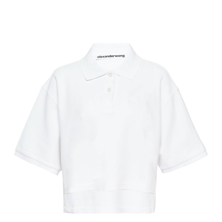 Oversized High-Low Polo Top