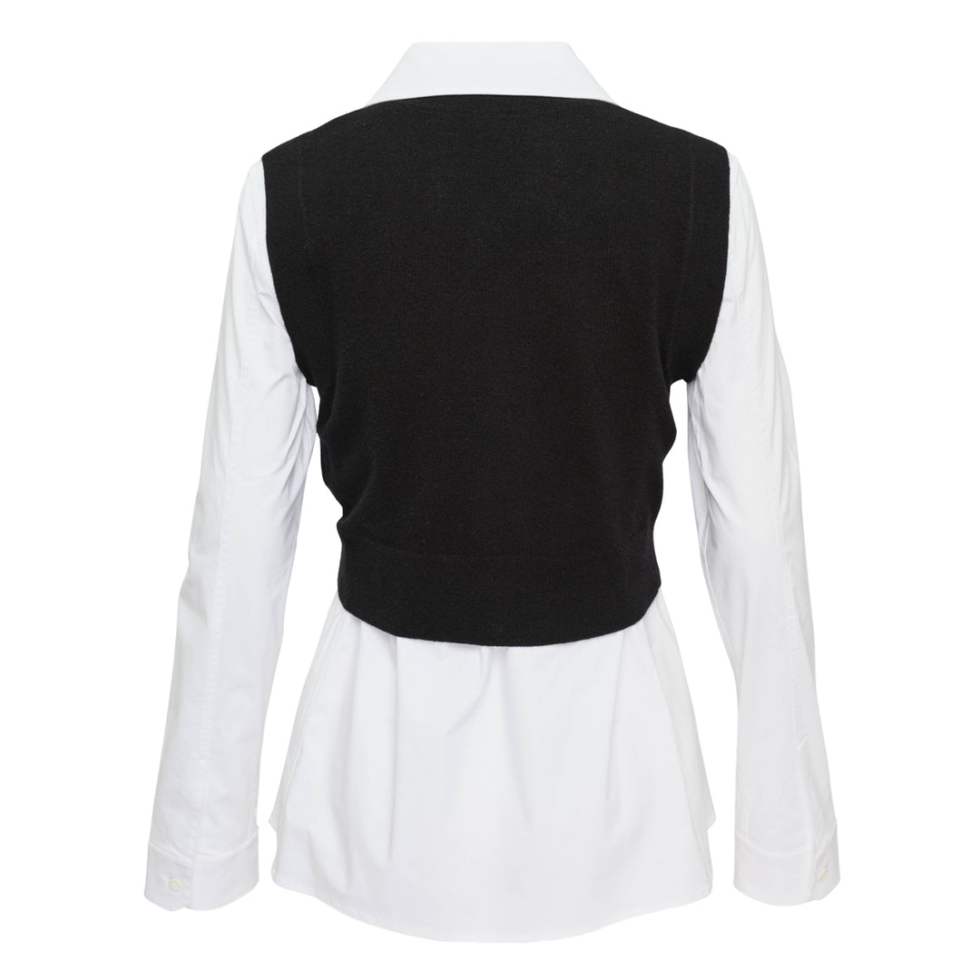 Pre-Styled Knit Vest Shirt