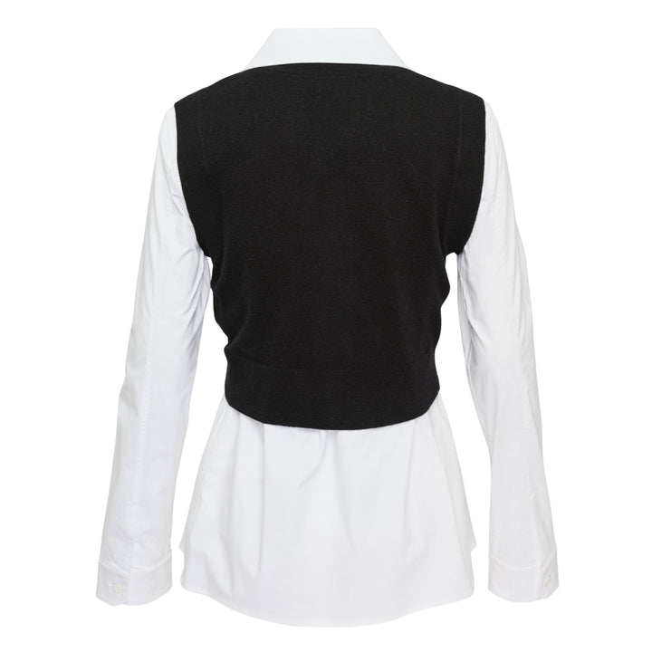 Pre-Styled Knit Vest Shirt