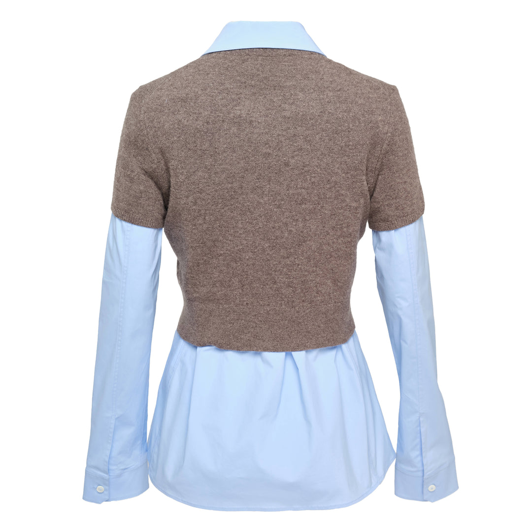 Pre-Styled Knit Vest Shirt